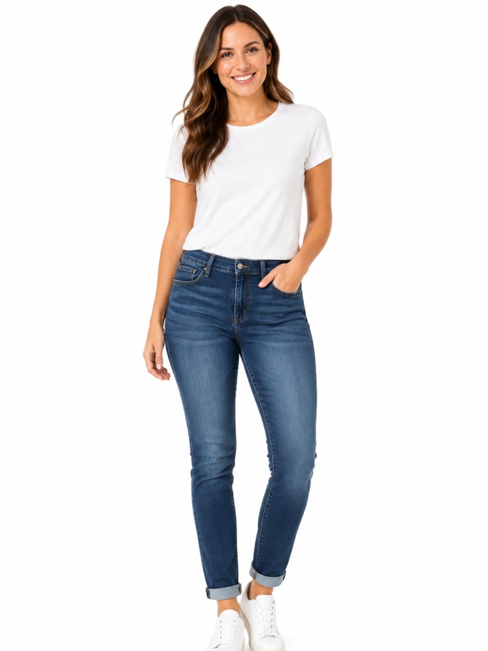 Joe’s Jeans Rolled Cropped Ankle Skinny Blue Boyfriend Denim Jeans Size 14